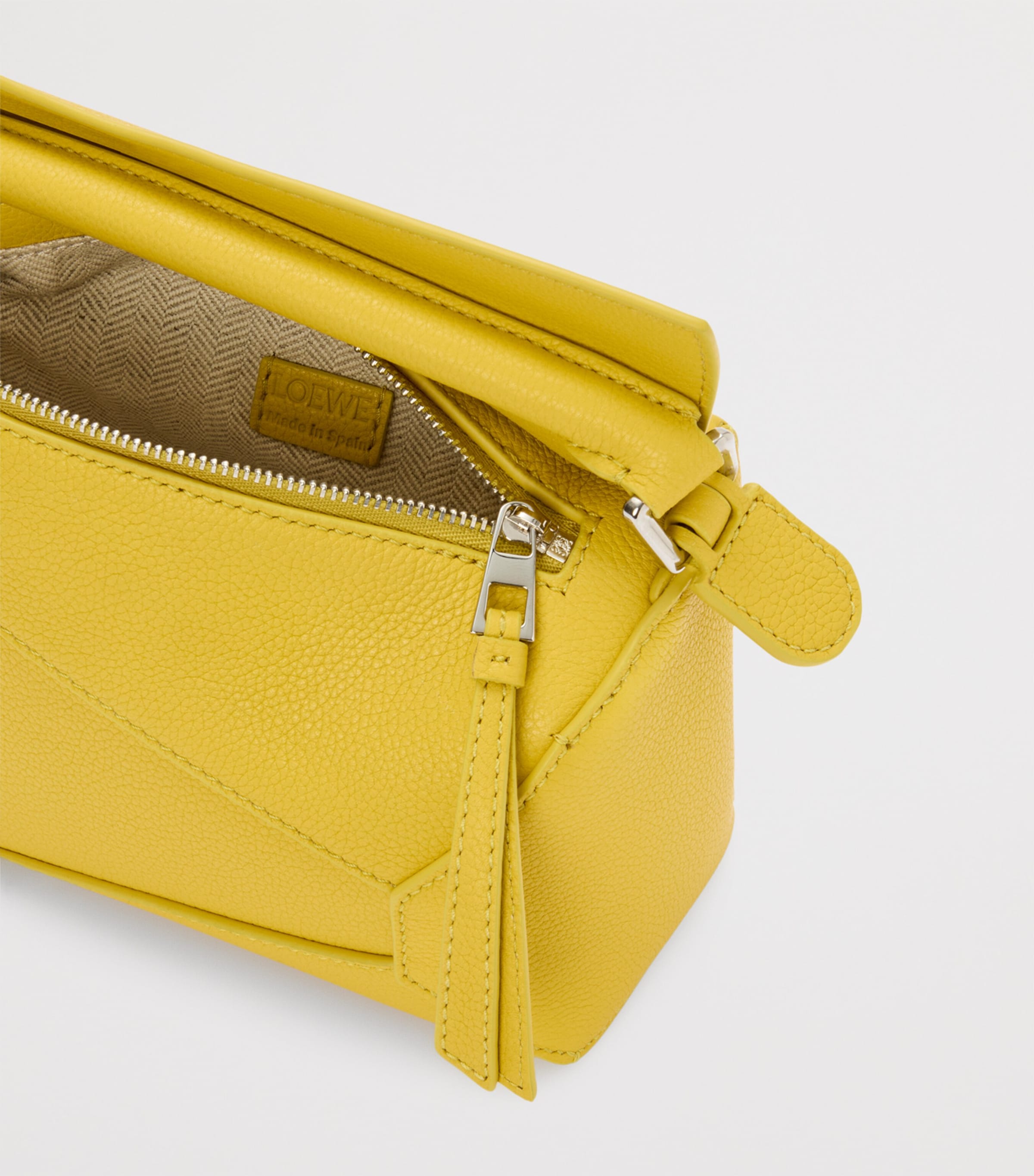 LOEWE Puzzle Edge top-handle bag in calfskin, imported from the UK