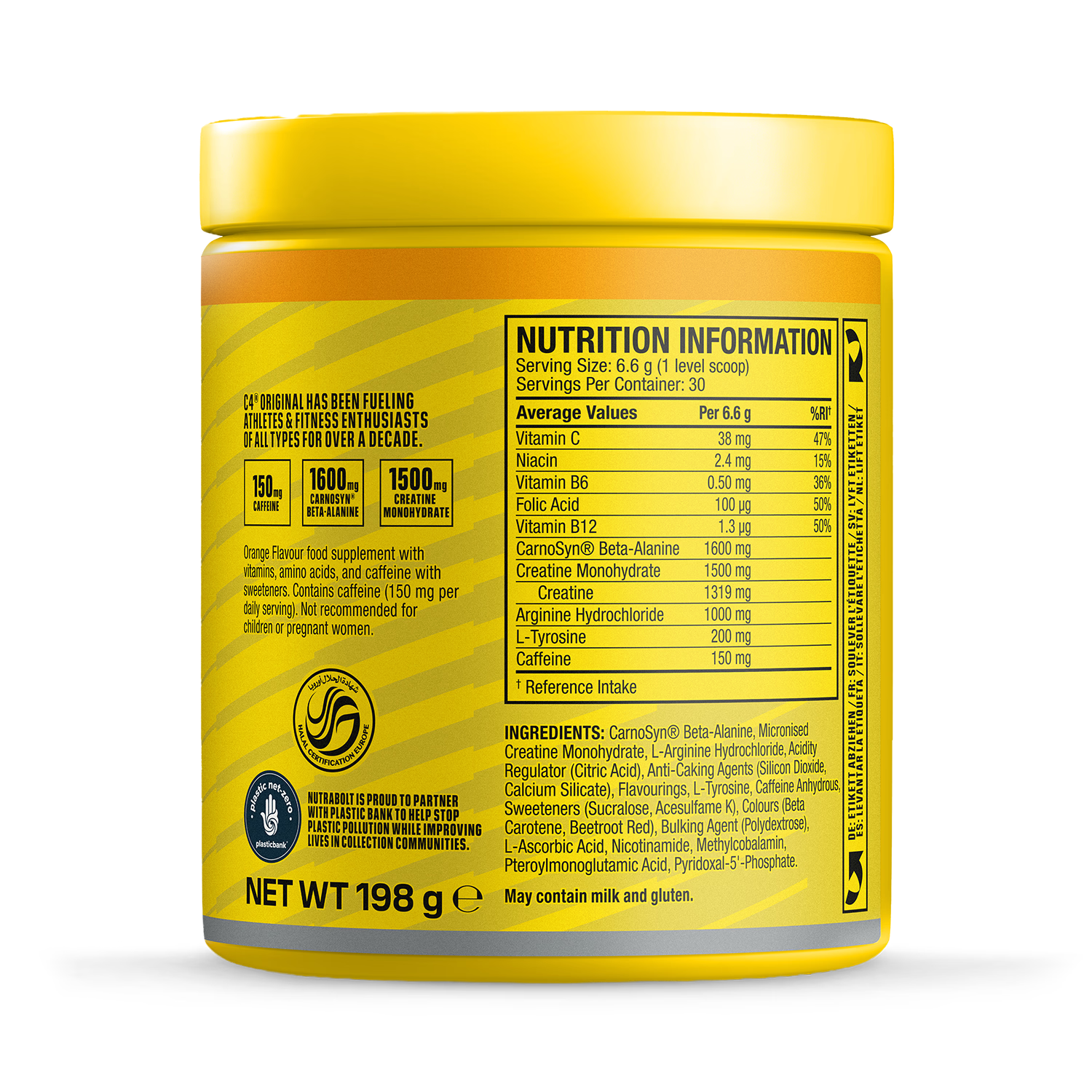 Cellucor Pre-Workout Powder Orange 180g - British product