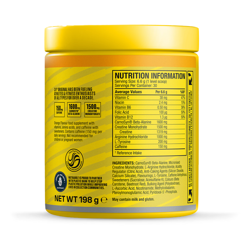 Cellucor Pre-Workout Powder Orange 180g - British product