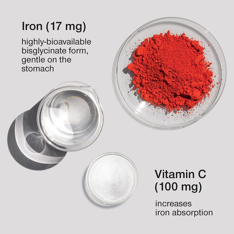 SuperSelf gentle iron 17mg with vitamin C 60 capsules, UK version