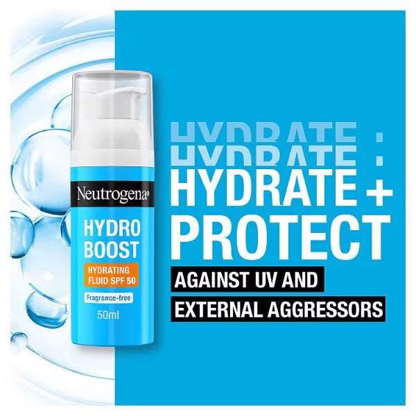 Neutrogena Hydro Boost Hydrating Face Fluid 50ml, imported from the UK
