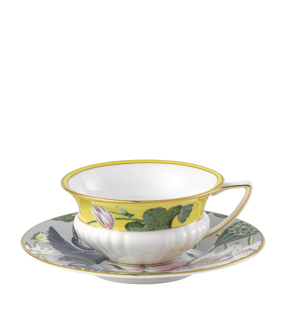 Wedgwood Wonderlust Waterlily teacup and saucer (British brand)