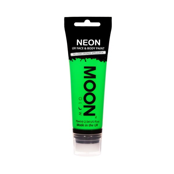 Moon Glow green UV face paint 75ml, imported from the UK