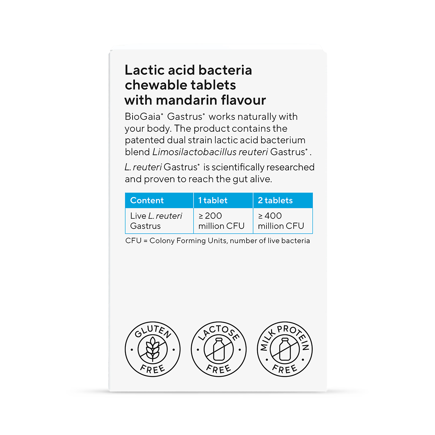 BioGaia probiotic tablets mandarin flavour 30 tablets - British product