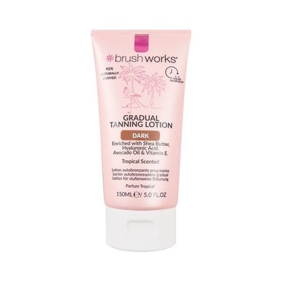 Superdrug Brushworks Gradual Tanning Lotion Dark Skin 150ml- Buy online at McGrocer