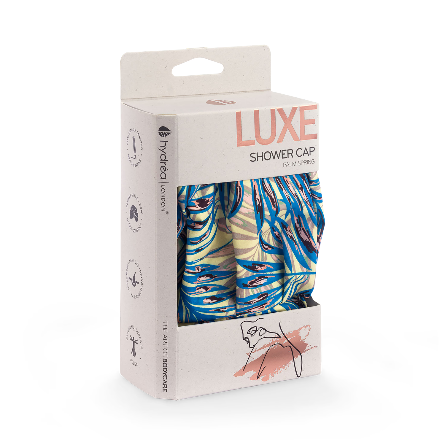 Hydréa London Palm Spring shower cap - British product