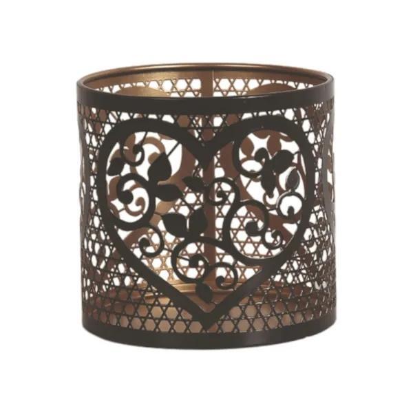 Aroma 3 in 1 tealight holder wax melt burner black heart, imported from the UK