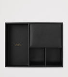 Smythson Panama leather valet tray (British brand)