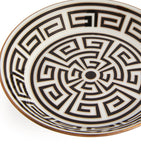 GINORI 1735 porcelain Labirinto Nero tea saucer 13.5cm, UK version