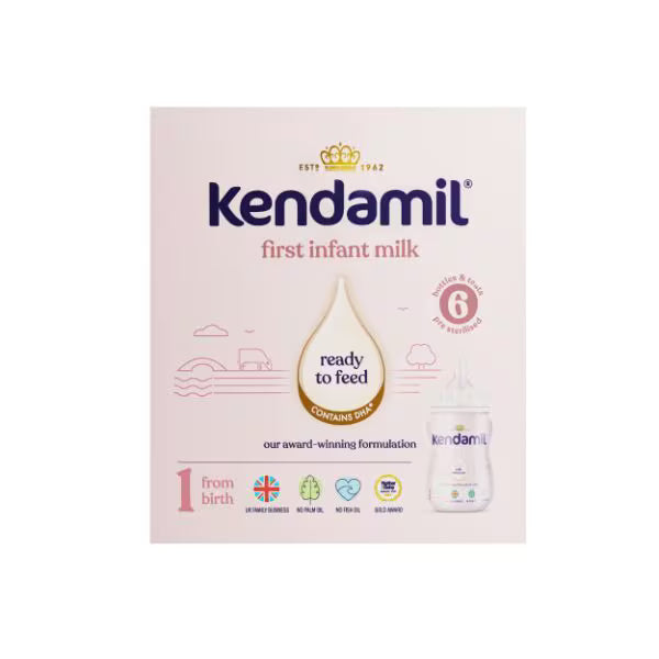 Kendamil Infant Milk Ready To Feed 6 x 70ml bottles, UK version