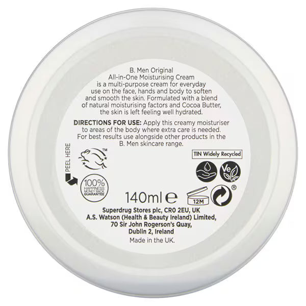 B. Men Original Moisturiser 140ml - British product