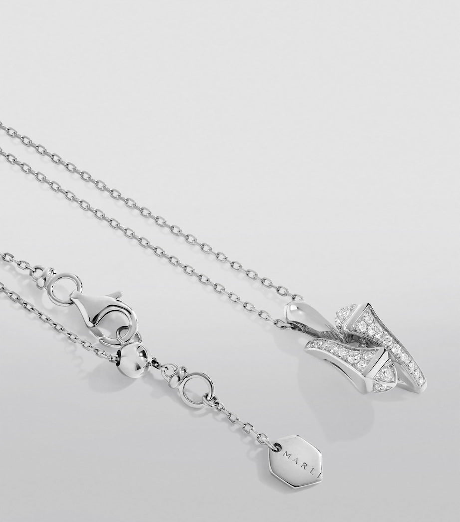 MARLI New York Cleo necklace in white gold with diamonds (British brand)