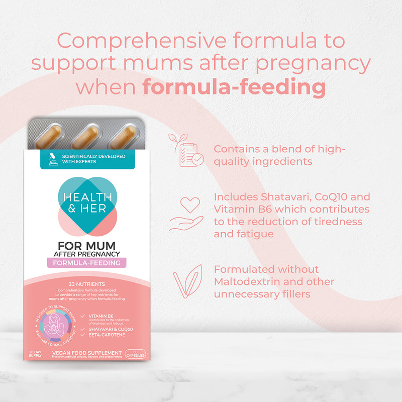Health & Her postnatal supplement 60 capsules (British brand)