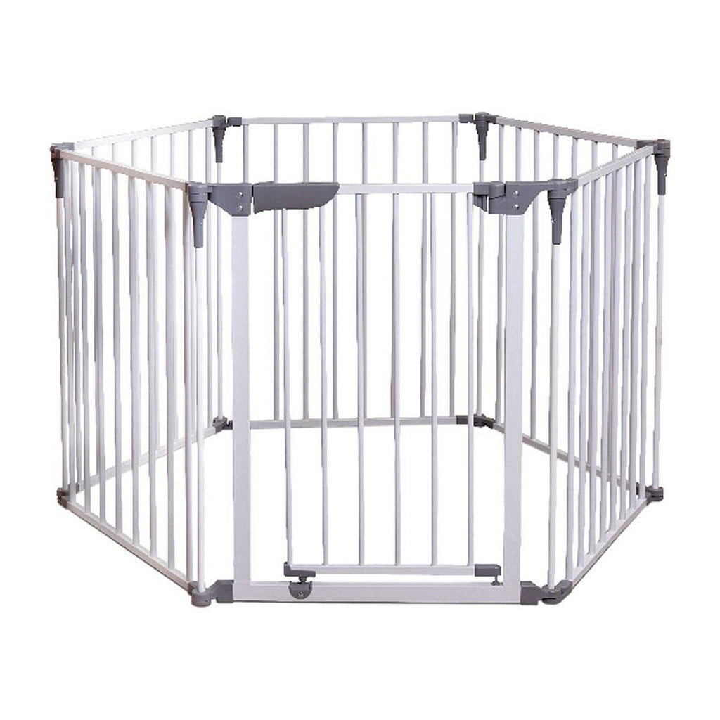 DreamBaby Royale Convert 3 - In - 1 Metal Playpen/ Wide Barrier/ Fire Barrier - White