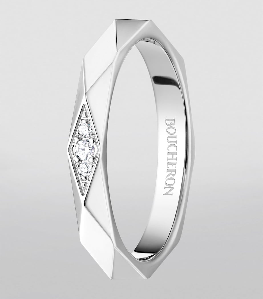 Boucheron platinum and diamond wedding ring 2.8mm - British product