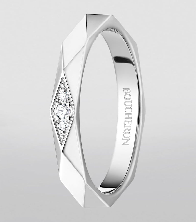 Boucheron platinum and diamond wedding ring 2.8mm - British product