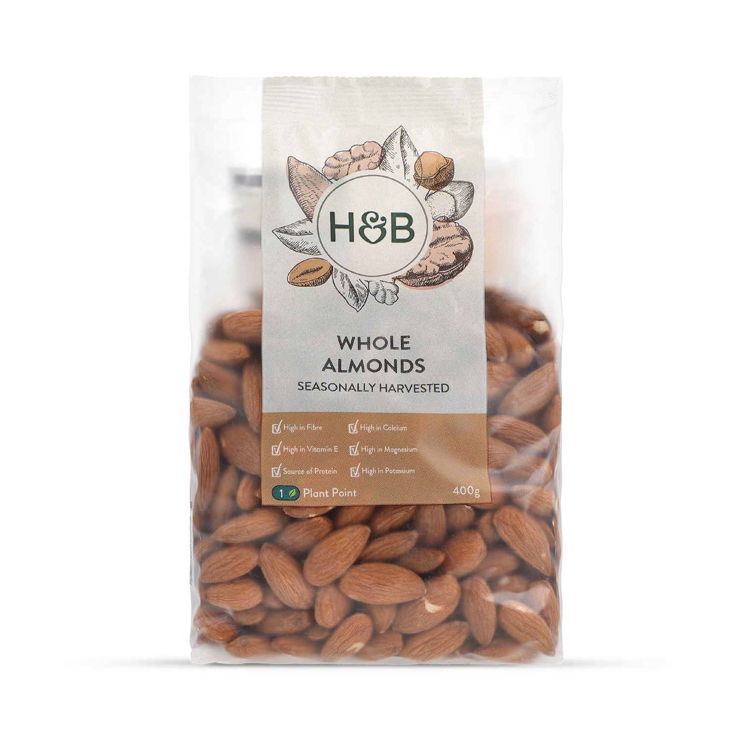 Holland & Barrett whole almonds 400g, UK version