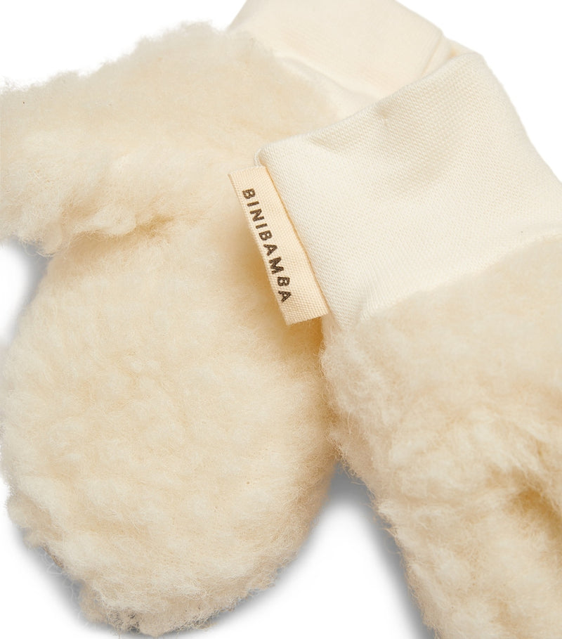 Binibamba merino wool baby mittens, imported from the UK