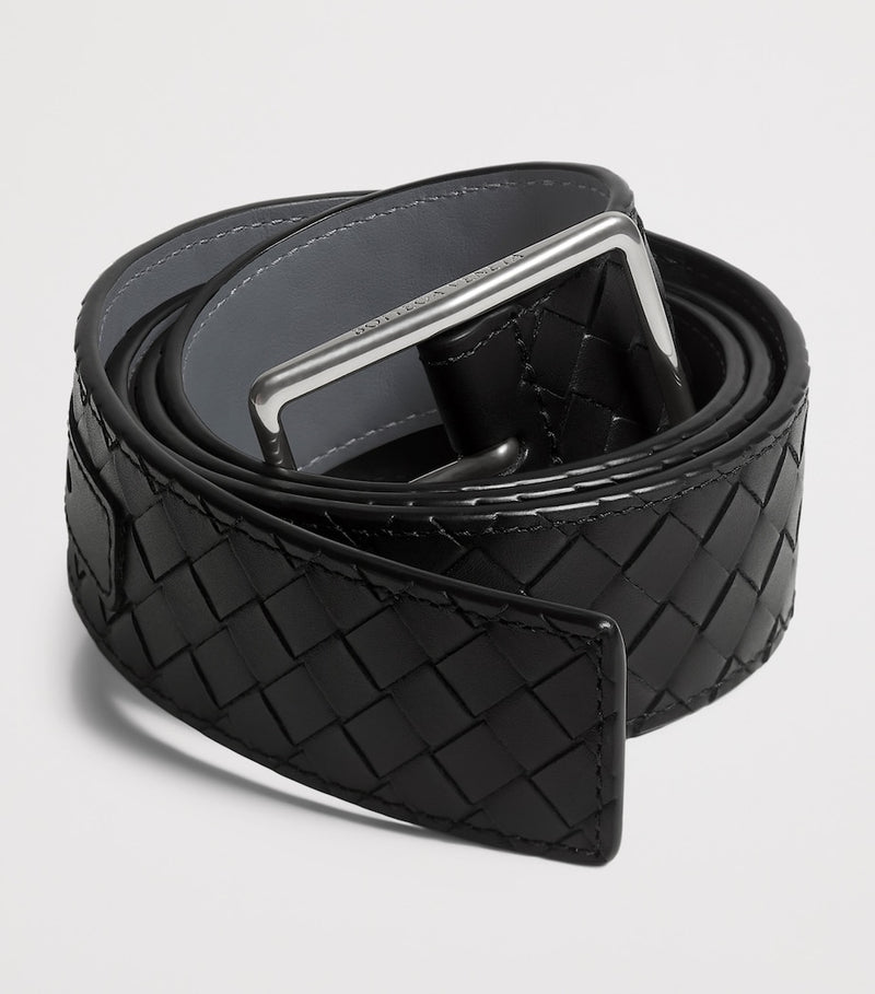 حزام Bottega Veneta الجلدي Intrecciato Piccolo ، الإصدار البريطاني