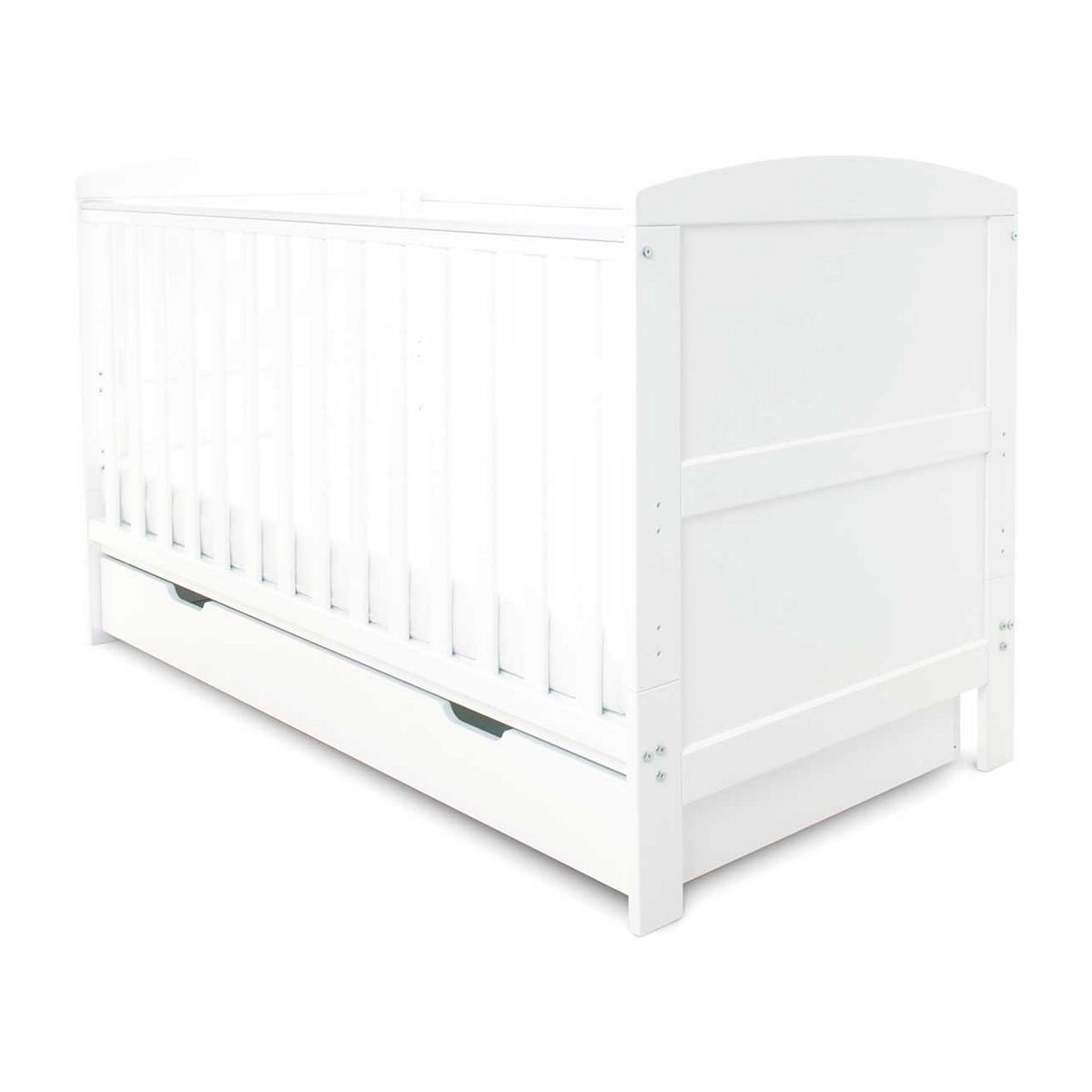 Ickle Bubba Coleby Classic Cot Bed, Under Drawer and Deluxe Mattress - White GOODS Boots   