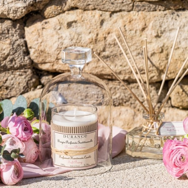 Durance handmade candle Soft Peony 180g (British brand)