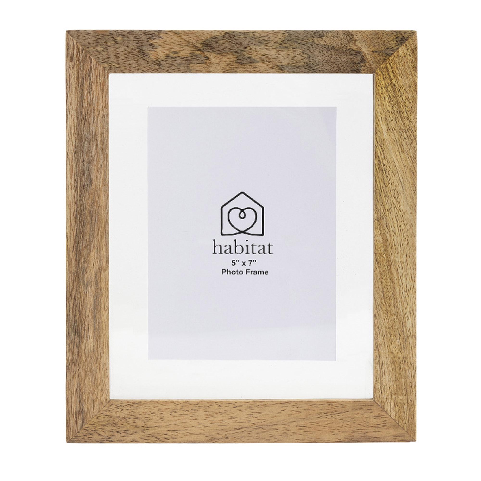 Habitat Mango Wood Frame 5x7 GOODS Sainsburys   