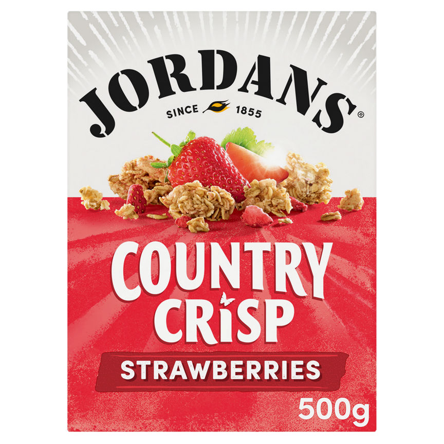 Jordans Country Crisp Breakfast Cereal with Sun-Ripe Strawberries 500g GOODS ASDA   