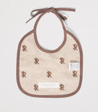 Stefano Ricci cotton kids bib with teddy bear logo (British brand)