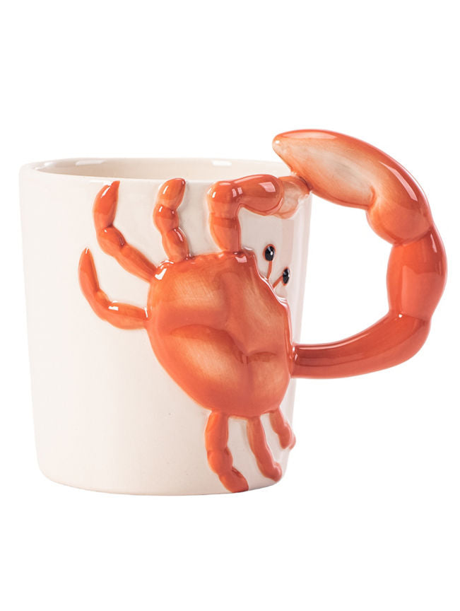 George Home White & Orange 3D Crab-Shaped Mug GOODS ASDA   