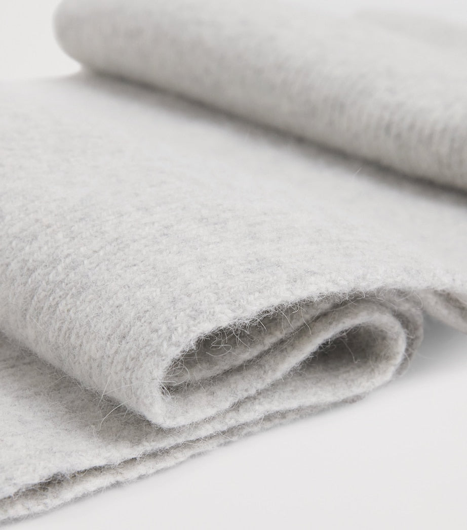 Le Bonnet lambswool and angora classic scarf (British brand)