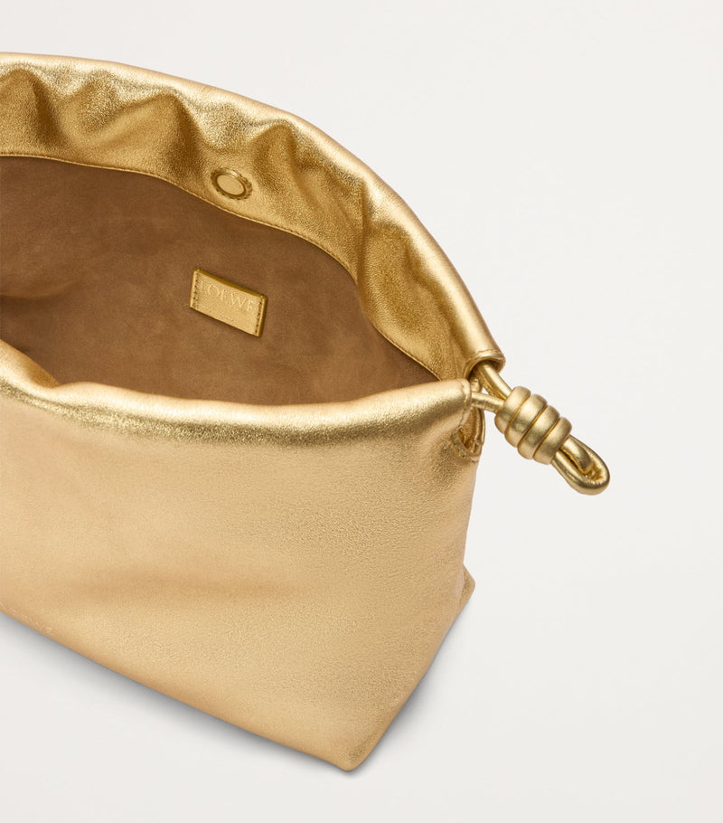 LOEWE medium metallic leather Flamenco purse, imported from the UK