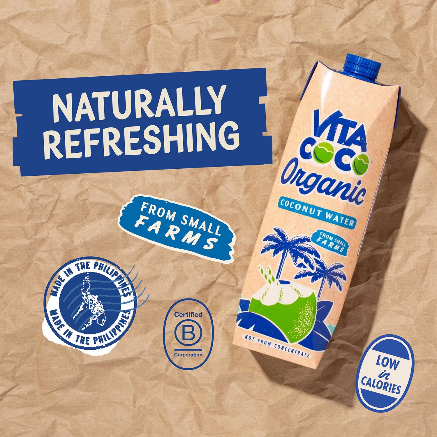 Vita Coco organic coconut water 1L, UK version