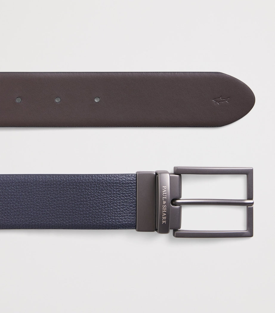 Paul & Shark leather reversible belt black navy 3.5cm (British brand)