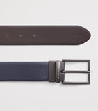 Paul & Shark leather reversible belt black navy 3.5cm (British brand)