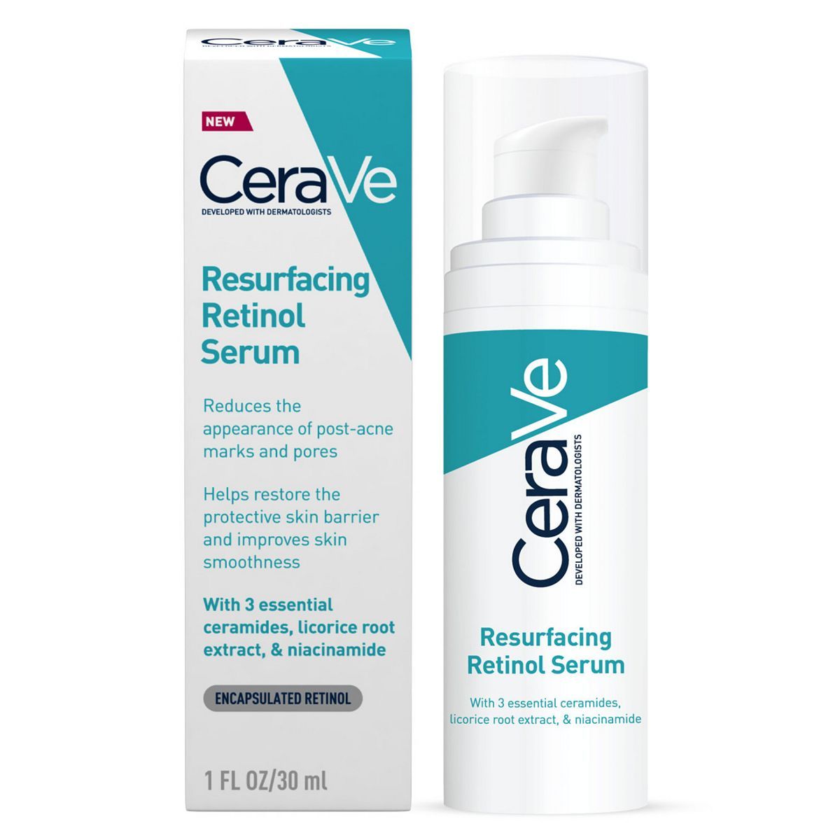 CeraVe Resurfacing Retinol Serum with Ceramides &amp;amp; Niacinamide for Blemish-Prone Skin 30ml