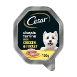 Cesar Classic Terrine Dog Food Tray Chicken &amp;amp; Turkey in Loaf 150g