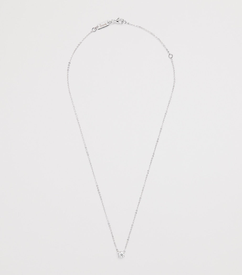 Harrods white gold diamond pendant necklace 0.50ct (British brand)