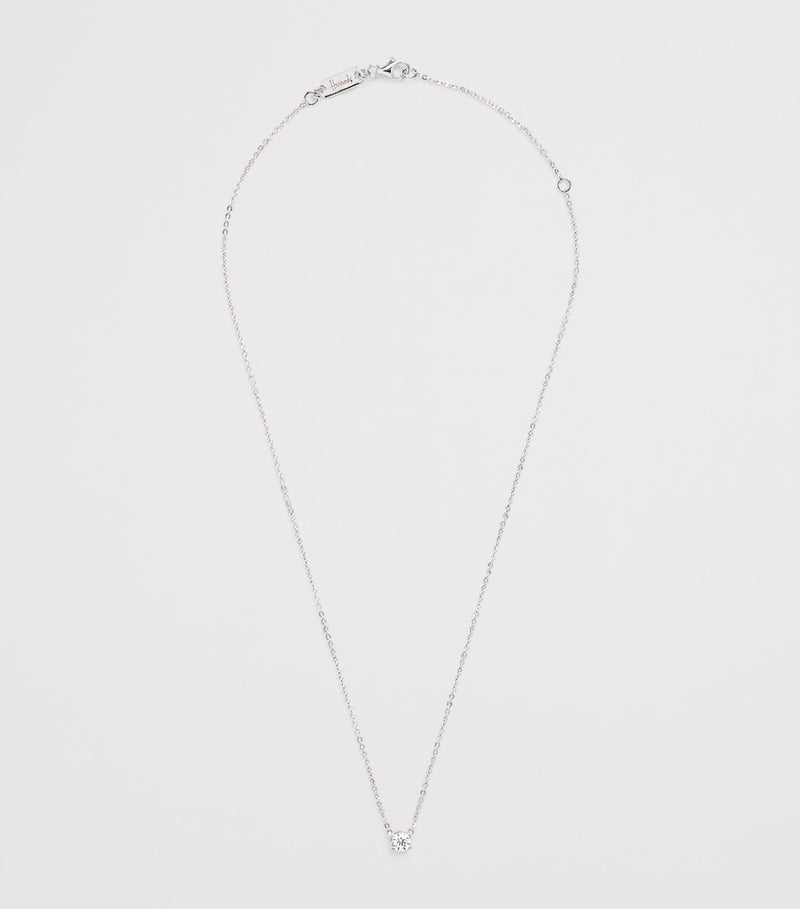 Harrods white gold diamond pendant necklace 0.50ct (British brand)
