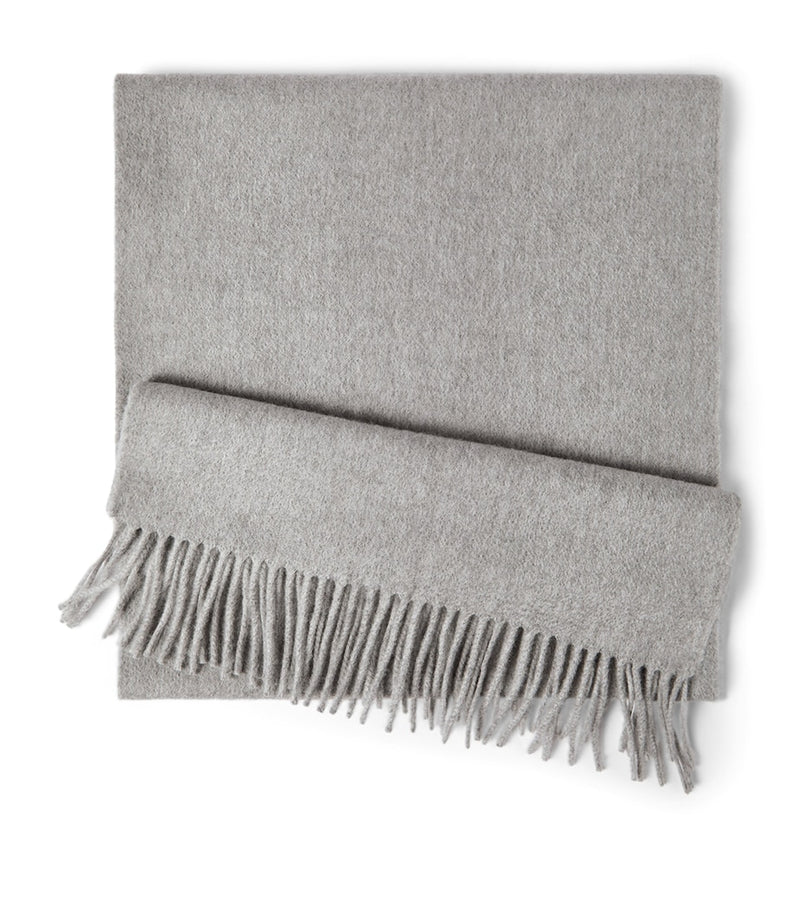 Brunello Cucinelli cashmere double-knit scarf 200x40cm (British brand)