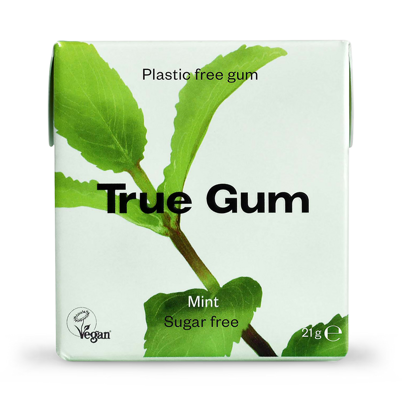 True Gum mint flavoured chewing gum 21g (British brand)