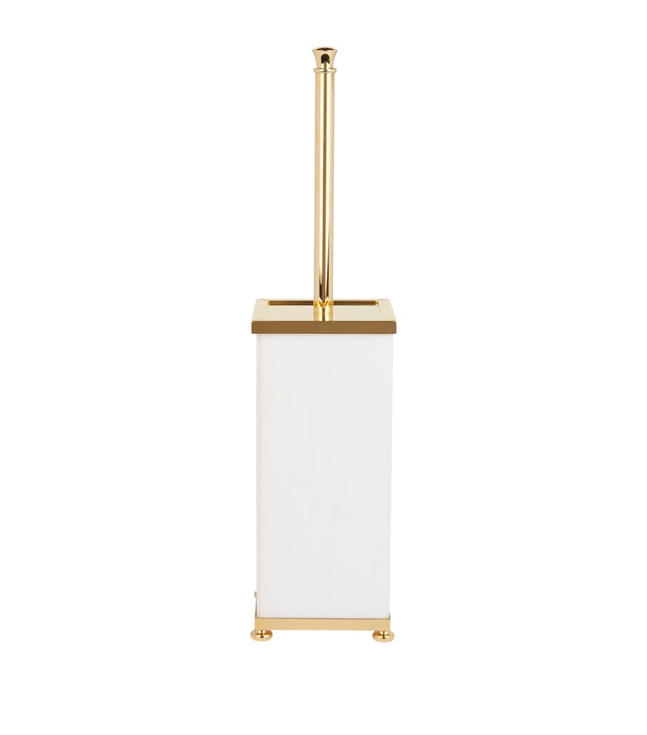 ZODIAC marble toilet brush with gold-tone hardware (British brand)