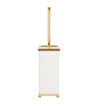ZODIAC marble toilet brush with gold-tone hardware (British brand)