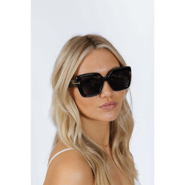 SVNX Bold Square Sunglasses in Black, imported from the UK