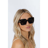 SVNX Bold Square Sunglasses in Black, imported from the UK