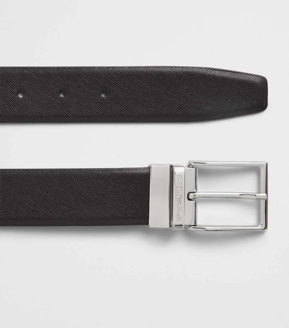 Emporio Armani grained leather belt 3cm (British brand)