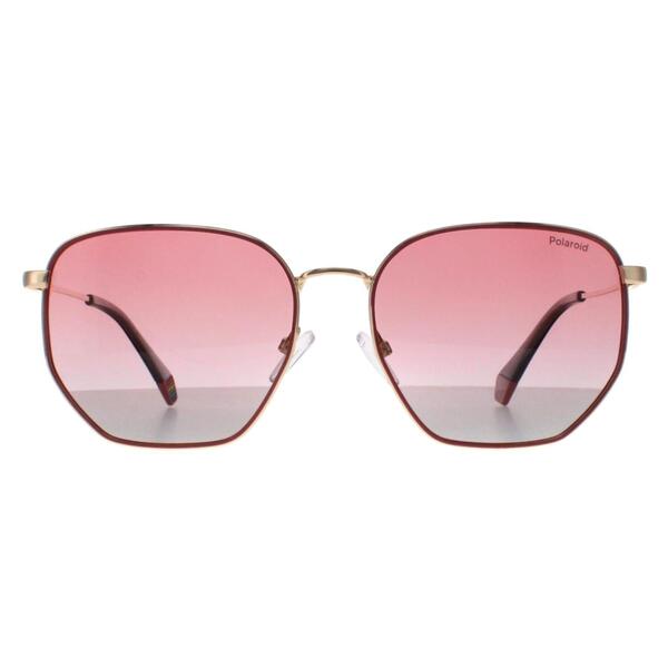Polaroid polarised sunglasses gold frame pink gradient imported from the UK