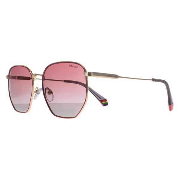 Polaroid polarised sunglasses gold frame pink gradient imported from the UK