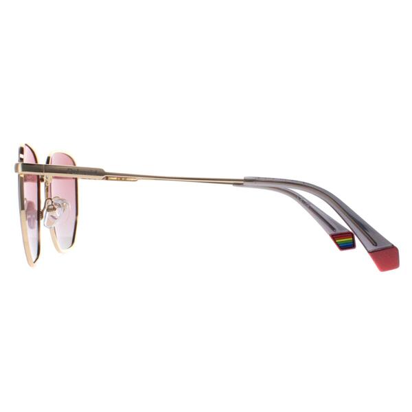 Polaroid polarised sunglasses gold frame pink gradient imported from the UK