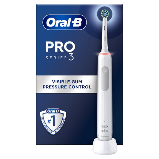 Oral-B Pro 3 - 3000 - White Electric Toothbrush electric & battery toothbrushes Sainsburys   