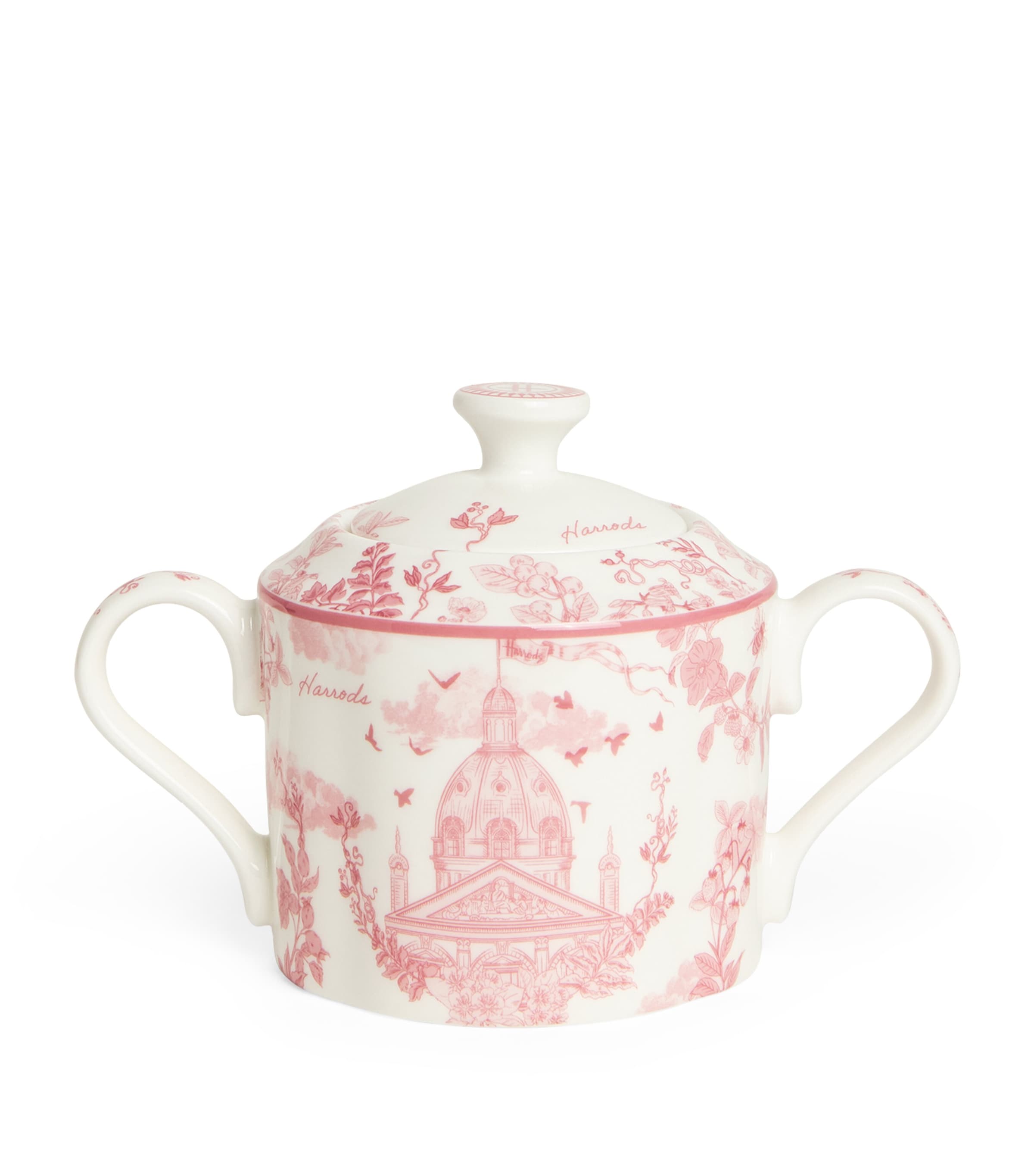 Harrods bone china toile sugar bowl, UK version